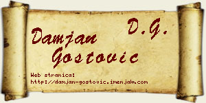 Damjan Gostović vizit kartica
